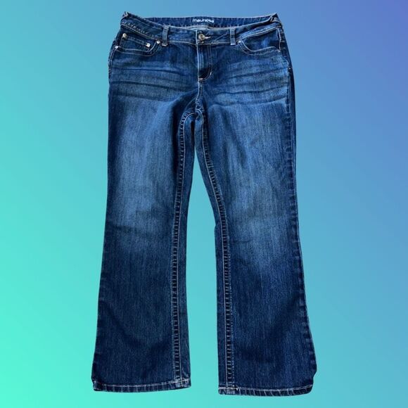 Plus Size Maurices Hi Rise Medium Wash Jeans Size 16 35x30 #16 - Picture 1 of 5